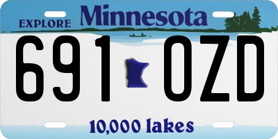 MN license plate 691OZD