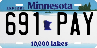 MN license plate 691PAY