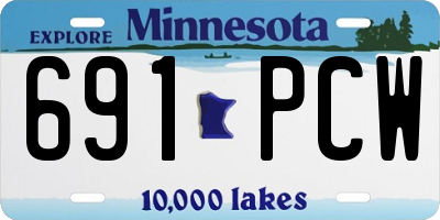 MN license plate 691PCW