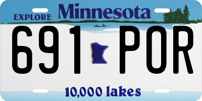 MN license plate 691POR