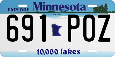 MN license plate 691POZ
