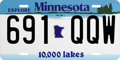MN license plate 691QQW