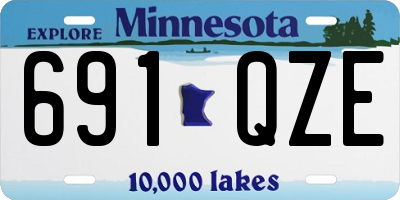 MN license plate 691QZE