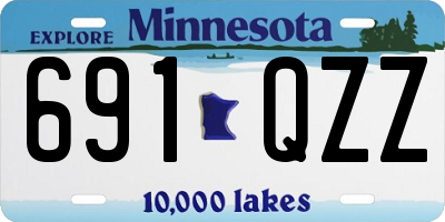 MN license plate 691QZZ
