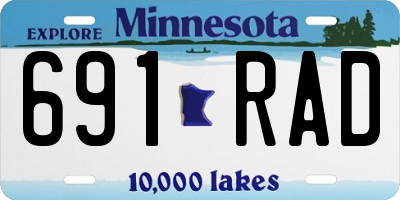 MN license plate 691RAD