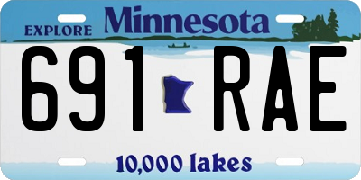 MN license plate 691RAE