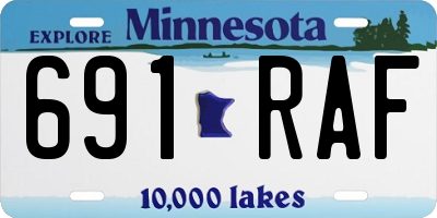 MN license plate 691RAF