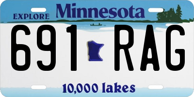 MN license plate 691RAG