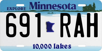 MN license plate 691RAH