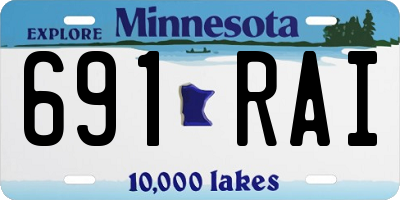 MN license plate 691RAI
