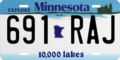 MN license plate 691RAJ