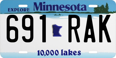 MN license plate 691RAK
