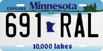 MN license plate 691RAL
