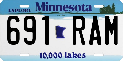 MN license plate 691RAM