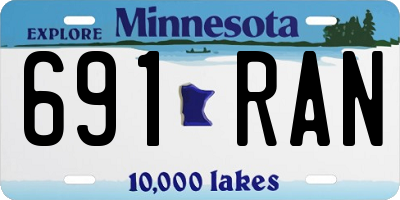 MN license plate 691RAN