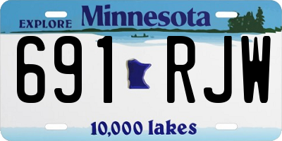 MN license plate 691RJW