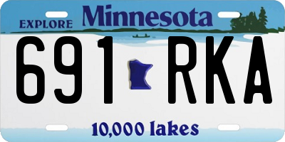 MN license plate 691RKA