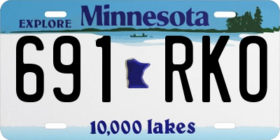 MN license plate 691RKO