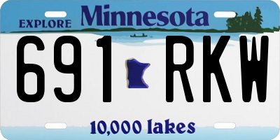 MN license plate 691RKW