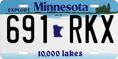 MN license plate 691RKX