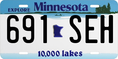 MN license plate 691SEH