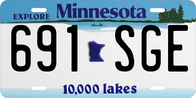 MN license plate 691SGE