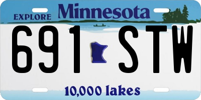 MN license plate 691STW