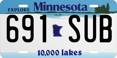 MN license plate 691SUB