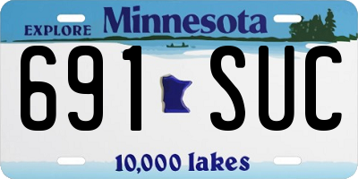 MN license plate 691SUC