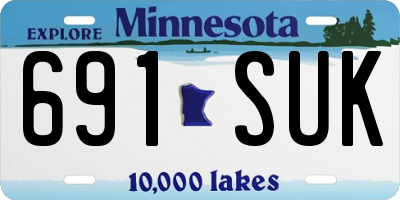 MN license plate 691SUK