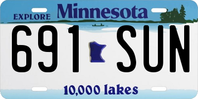 MN license plate 691SUN