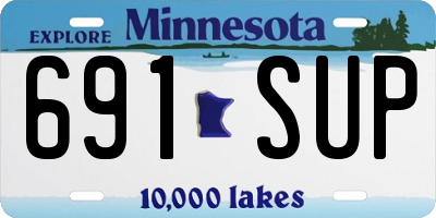 MN license plate 691SUP