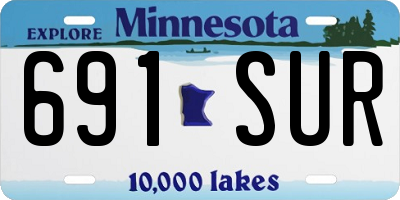 MN license plate 691SUR