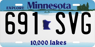 MN license plate 691SVG