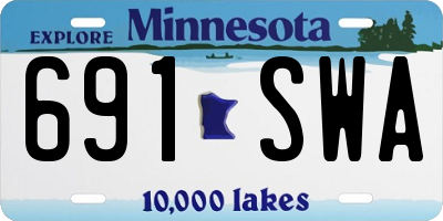 MN license plate 691SWA