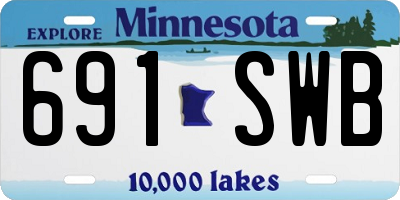 MN license plate 691SWB