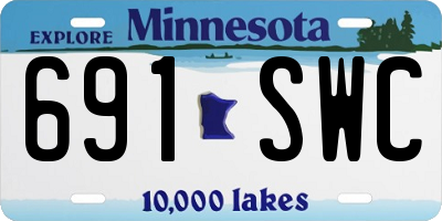 MN license plate 691SWC