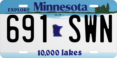 MN license plate 691SWN