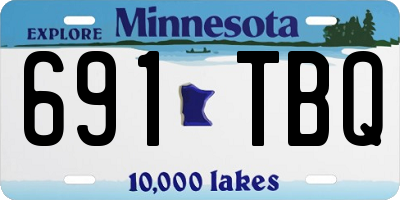 MN license plate 691TBQ