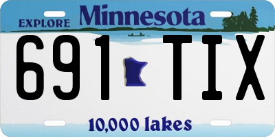 MN license plate 691TIX