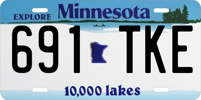 MN license plate 691TKE