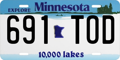 MN license plate 691TOD