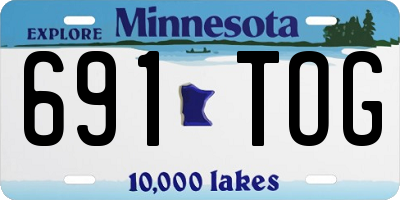 MN license plate 691TOG