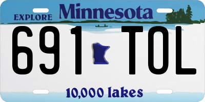 MN license plate 691TOL