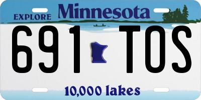 MN license plate 691TOS