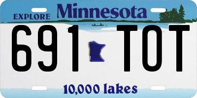 MN license plate 691TOT