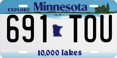 MN license plate 691TOU