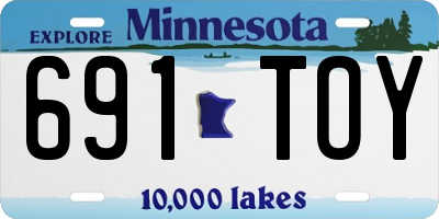 MN license plate 691TOY