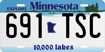 MN license plate 691TSC