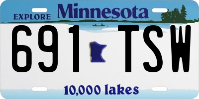 MN license plate 691TSW